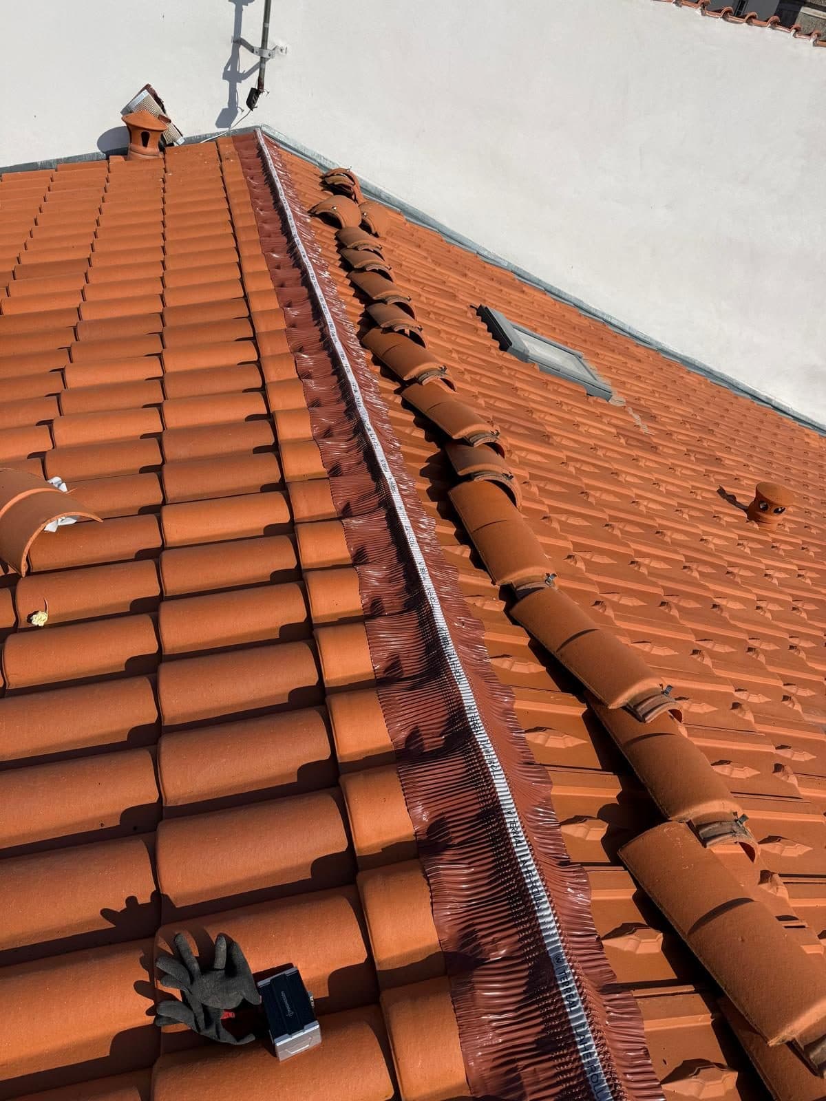Mur extérieur enduit et rénové